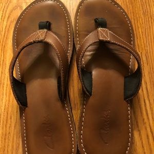 Pair of Clark Flip Flops Size 8